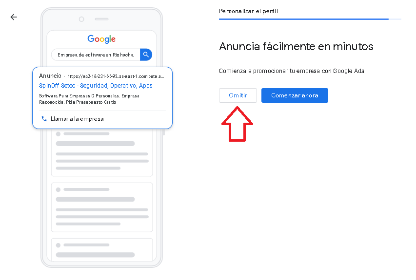 Omitir dominios web